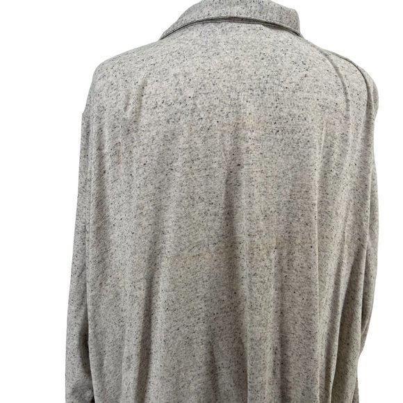 J. Jill Button Front Top Twist Long Sleeve Collared Supima Cotton Womens 3X Gray - Picture 6 of 12
